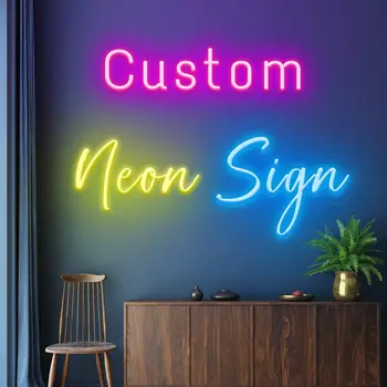 Privātā Pasūtījuma Neona Zīme Individualizēto Nosaukumu Dizaina Uzņēmuma Logotips Istabas Sienas LED Gaismas, Dzimšanas dienas svinības, Kāzu Dekorēšana Nakts Lampas