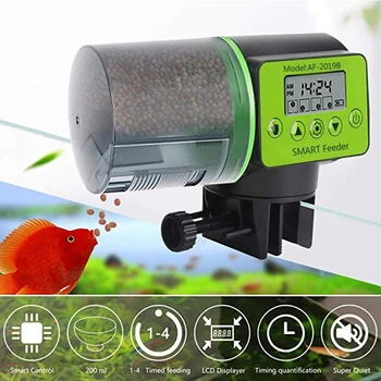 Regulējams Smart Automātiskā Zivju Pakārtotā Zivju Tvertnes Auto Barošanas Dozatoru ar LCD Norāda, Taimeris, Akvāriju Piederumi Pakārtotais