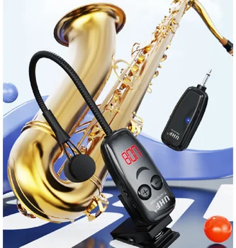 Saksofonu Bezvadu Mikrofonu Āra Profesionālās Skatuves Mūzikas Veiktspējas Bezvadu Maza Mikrofons Uztveršanas Veltīta