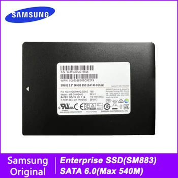 SAMSUNG SM883 SATA 6.0 Uzņēmuma SSD 240GB 480GB 960GB 1.92 TB 3.84 TB Iekšējo Cieto Disku Cieto Disku HDD HD Servera