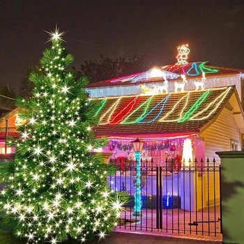 Saules DIY Gaismas Stīgu LED Ziemassvētku un Jaunā Gada Brīvdienu Istaba Ziemsvētki Koks, Ziedu Pušķi Apdare Vairākas Krāsas