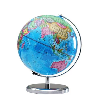 Sfēras Diametrs 20cm Pilnībā angļu valoda Pasaulē, Pasaulē HD Iespiesti Galda Mācīšanas LED Gaismas Pasaulē, Metāla ABS 360° Rotācija Biroja Amatniecības