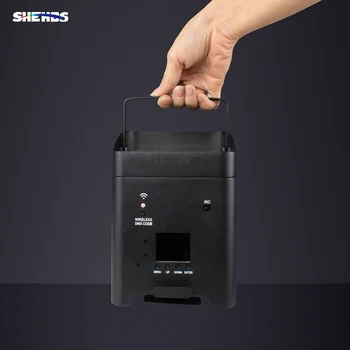 SHEHDS Bezvadu LED Akumulatora 6X18W RGBWA+UV Par Gaismu, Skatuves Apgaismojuma Tālvadības Wifi APP Kontrole DJ Diskotēka Kāzu Puse