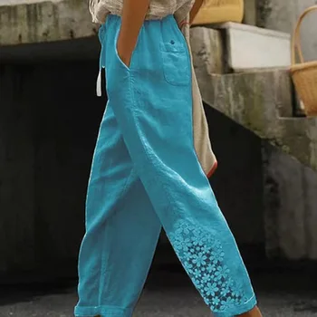 Sieviešu Modes Cietā Bikses 2023 Apģērbu Dāma Boho Žakarda Mežģīņu īsās Treniņbikses Vintage Aukliņu Vidū Jostasvietas Bikšu Ar Kabatām