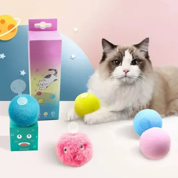 Smart Cat Rotaļlietas Interaktīvas Bumbu Catnip Kaķu Apmācības Rotaļlietas Pet Spēlējot Bumbu Pet Pīkstošs Piederumi Produkti Rotaļlieta Kaķiem Kaķenīte Kitija