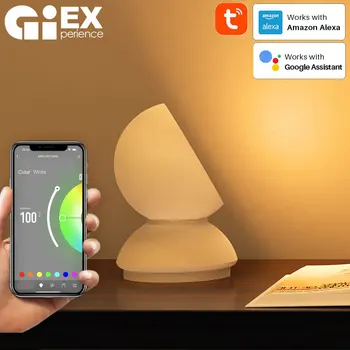 Smart RGB Mūzikas Sinhronizācijas Apkārtējā Lampas Magnētiskas Uzlādes Portatīvo LED Atmosfēru Gaismas Saulrieta TUYA Smart Dzīves Alexa, Google Palīgs