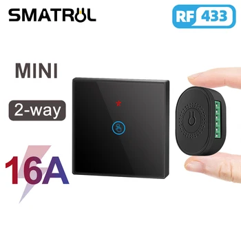 SMATRUL 1 2 3 Banda Smart Home Bezvadu Sienu Touch Pārslēgtu Gaismas RF 433MHZ Tālvadības Stikla Ekrāna Paneļa Pogu 110V, 220V Led Lampas