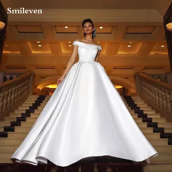 Smileven Princese Kāzu Kleitu 2020. gadam 3D Appliqued Mežģīņu Kāzu Kleita Pie Pleca Vestido De Noiva Kāzu Kleitas Pasūtījuma