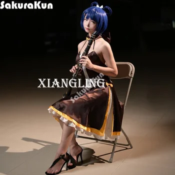 Spēle Genshin Ietekmes Koncerts Xiangling Cosplay Kostīmu Eleganta Kleita
