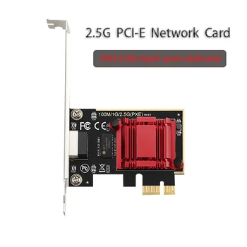 Spēle PCIE Karti 2.5 gb / s Gigabit PCI-E Tīkla Karte Ethernet RJ-45 LAN Adapteris priekš Desktop PC datoru accessorie spēļu adaptīvo