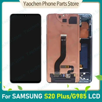Sākotnējā Super AMOLED Displejs Samsung Galaxy S20 Plus G985F LCD Displejs, Touch Screen Digitizer Galaxy S20+ Remonta Daļas