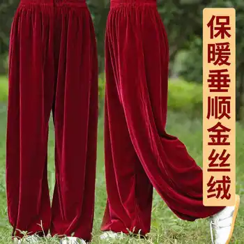 Tai Chi Samta Bikses Vīriešu un sieviešu Vasaras Rīta Vingrinājumi Zaudēt Laternu Bikses Kung Fu Bikses Plus Izmērs 2xl