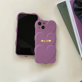Tendence Personalizētu Nosaukums Mīlestība Violeta Tālrunis Lietā Par iPhone 13 12 Pro Max Mini 11 Pro XS X XR 6S 7 8 Plus SE 
