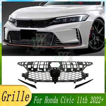 Tipa R Stila Priekšējā Bufera Restes Centrs Stils Augšējā Grils Honda Civic 11 gen 2022 2023 Auto Aksesuāru
