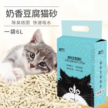 Tofu Kaķu Pakaiši Deodorizing Un Putekļiem Dabas Kaķu Pakaiši, Ātri Aglomerācijā Zaļā Tēja Pakaiši Kaķu Uzkopšanas Piederumi Vairumtirdzniecība