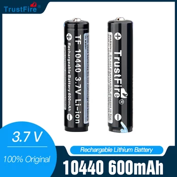 Trustfire 10440 AAA Litija Jonu Akumulators 3,7 V 600Mah Uzlādējams Litija Baterijas Šūnas Ar PCB ar Gaismiņu Rotaļlieta Kalkulators Radio