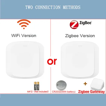 Tuya Smart Temperatūras un Mitruma Sensors Saprātīga WiFi ZigBee Termometrs Skatuves Slēdzis 2-in-1 Funkcija ar Vienu pogu Saikne