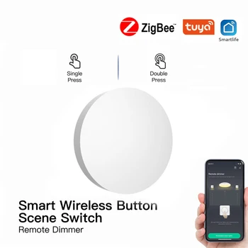 Tuya Smart Zigbee Pogu Bezvadu Skatuves Slēdzis Daudzfunkcionāla skatuves Saistība Tālvadības Slēdzi Darbs Ar Smart Dzīves Zigbee Ierīces