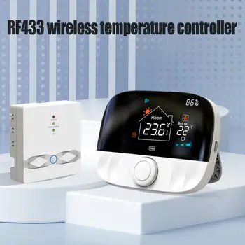 Tuya WiFi Bezvadu Termostats RF433 Mājas Apkures Gāzes Katla Temperatūras regulators Voice APP Tālvadības Kontroles Rogrammable