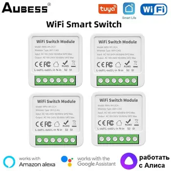 Tuya WiFi Smart Switch Module 2/3/4 Way Dual Veids, Kā Kontrolēt Smart Dzīves Tālvadības Pults Smart Home Vias Alexa, Google Home Alise