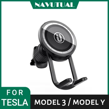 Tālrunis Mount paredzēts Modelis 3 Modelis Y Tesla Piederumi MagSafe Magnētisko Automašīnas Ventilācijas Turētājs, kas piemērots iPhone 12 13 14 Visi Tālruni