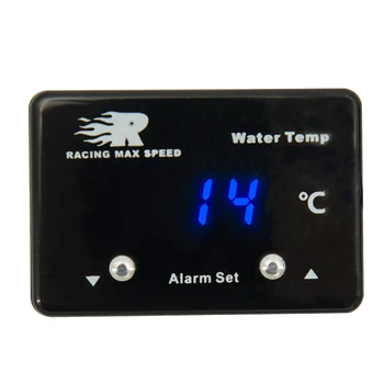 Universālā 1/8npt sensoru, 12v Dc, auto digitālās Ūdens Temp Rādītājs sarkans displejs,Kvadrātveida ūdens temperatūras mērītājs ar sensoru