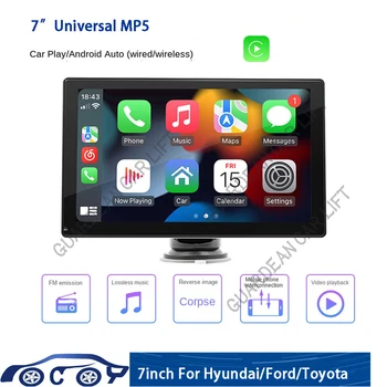 Universālā 7 Collu Auto Radio FM HD Bezvadu Carplay Android Auto Video, Audio, USB, Stereo Atskaņotājs, Pieskarieties MP5 Par Hyundai/Ford/Toyota