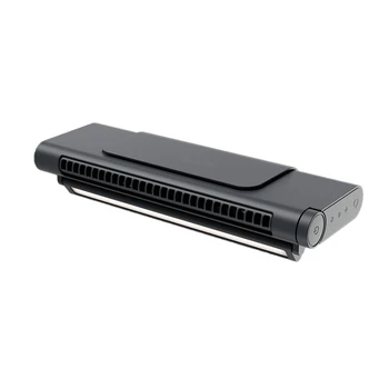 USB Birojs Portatīvie Leafless Uzlādes Ventilators Spēcīgu Karājas Ekrāna Ventilatoru (Melna,1 Komplekts)