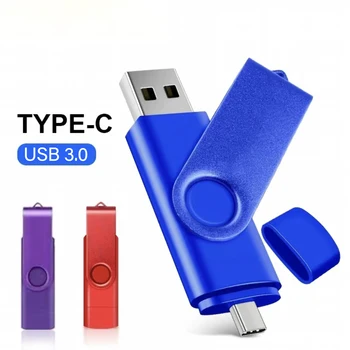 USB Flash Drive 64GB, 128GB C Tipa Flash Drive 2 In 1 USB 2.0 OTG+USB C Pendrive 128GB 64GB Dual C Tipa Disku Foto Stick