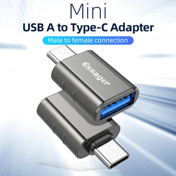 USB Type C OTG Adapteri USB 3.0 USB C Vīriešu Pārveidotājs Samsung S20 Mi 9 10 USB-C sievišķais Savienotājs