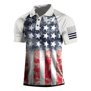 Vasaras Vīriešu Golf, Polo Kreklu Neatkarības Diena Vīriešu Krekli, Topi 3d Iespiests Valsts Karoga Īsām Piedurknēm Apģērbs Cilvēks Gadījuma T-Krekls