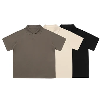 Vasarā, jaunais Polo krekls vīriešu atloks pusi piedurknēm vienkrāsainu top tendence zaudēt īsām piedurknēm T-krekls vīriešu un sieviešu pāri