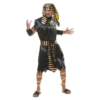 Vīrieši Senajā Ēģiptē Faraona Kostīms Pieaugušo Halloween Puse Modes Apģērbu