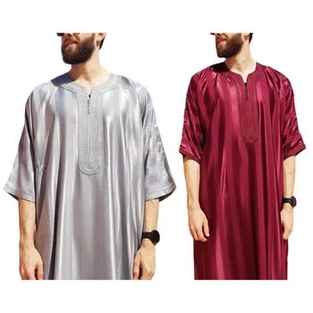 Vīriešu Arābu Drēbes Islāma Drēbes, Musulmaņu Etniskā Apģērbu, Drēbes ar garām Piedurknēm Vīriešiem R7RF