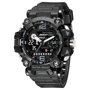 Vīriešu Sporta Skatīties Taktiskās Kvarca Digital Analog Militāro Ūdensizturīgs Āra Armijas Rokas pulksteni LED Modinātājs Hronometrs Kalendārs
