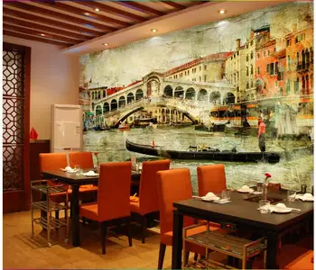 WDBH 3d tapetes pielāgotus foto sienas attēlu Vintage pilsētas Venēcija 3d sienu gleznojumi tapetes, sienas istabā, mājas dekoru krāsošana