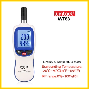 WINTACT Ciparu LCD Termometru, Higrometru temperatūrā Iekštelpu un Āra gaisa Mitruma mērītāju testeri monitors WT83