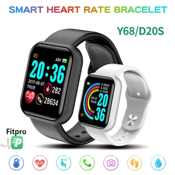 Y68 D20 Smart Skatīties Bluetooth Atbildēt uz Zvanu Sports Fitness Tracker Pielāgošanas Skalu, Smartwatch likme asins spiedienu Xiaomi PK D13 D18