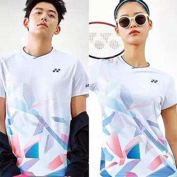 YY Badmintons T-krekls Pusi Piedurknēm ar Apaļu Kakla Ātri Sausas Elpojošs, Absorbējošu Vīriešiem Un Sievietēm, Āra Sporta