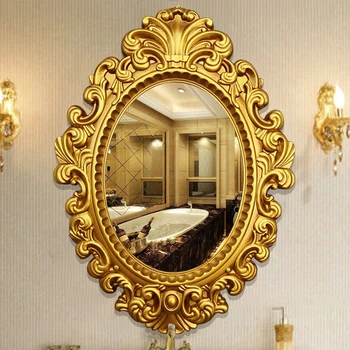 Zelta Luksusa Sienas Spoguli Bezmaksas Piegāde Vintage Estētisko Meitenes Mērci Spogulis Dizaina Pirmslaulību Unikālo Gaitenis Spiegel Mājas Dekoru