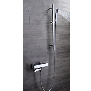 Zemapmetuma termostata 38 grādu Dušas Komplekts ar misiņa bīdāmās bārs rokas dušas komplektu ar cauruli, IS086