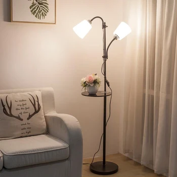 Ziemeļvalstu mūsdienu grīdas lampa ar regulējamu E27 LED vienkāršu grīdas lampas, melns un balts ir piemērots dzīvojamā istaba, kabinets, bedroo
