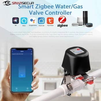 Zigbee Smart Gāzes Manipulatoru Vārstu Dārza Ūdens Shut Off Kontrolieris Alexa, Google Palīgs Smart Dzīves darbu ar Ewelink Centrmezglu