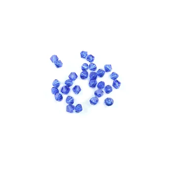 Zilā Krāsa Zaudēt Stikla Bicone Krelles 1440pcs 3mm/4mm Slīpētas Distances Kristāla Pērles, lai Rotaslietu izgatavošana