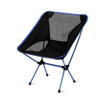 Āra Saliekamais Krēsls Ultravieglajiem Portatīvo Zvejas Krēslu Pludmales Krēsls Kempinga Krēsls Moon Krēslu Royal Blue