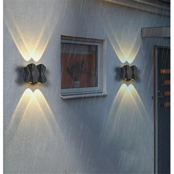 Āra Ūdensizturīgs Sienas Lampas LED Iekštelpu zemapmetuma Apgaismojuma Ūdensizturīgs IP65 Āra Veranda Dārza Gaismas Alumīnija Sconce Lampas