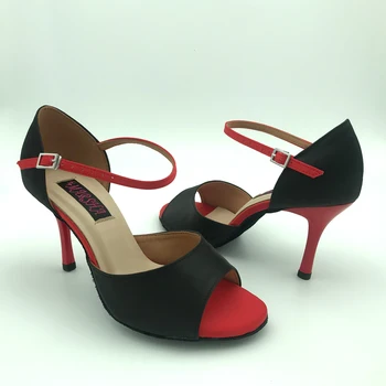 Ērti un Modes sieviešu latīņamerikas deju apavi, salsas apavi tango kurpes kāzu & puses kurpes 6205BR zema papēža, augsts papēdis