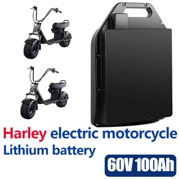 Ūdensizturīgs Harley Elektriskā Automašīna, ar Litija Akumulatoru 60V 100ah Divu Riteņu Salokāms Citycoco Elektriskā Motorollera Velosipēdu++bezmaksas Piegāde
